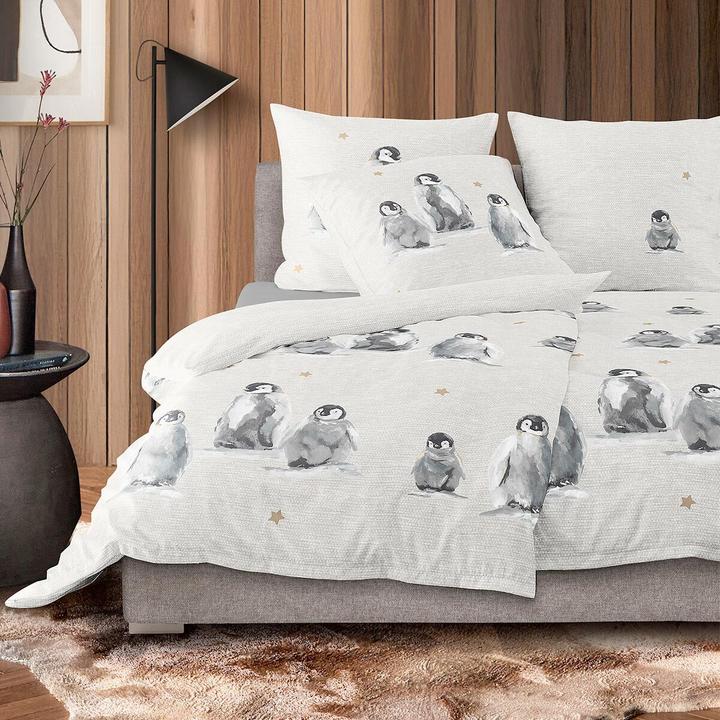 Produktbild Irisette Feinbiber Bettwäsche Panda 8645 natur (Bettwäsche Set, 155x220 cm + 80x80 cm)