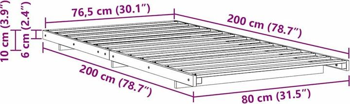 Actual product image vidaXL Bedstead (80 x 200 cm)