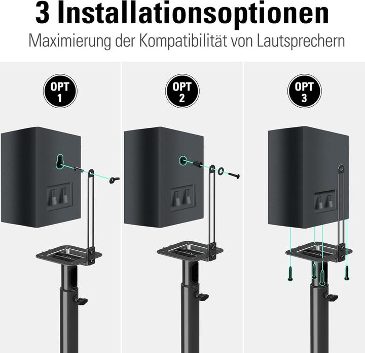 Actual product image Mounting Dream 2er-Set Höhenverstellbare Lautsprecherständer (Set, Stand, Height-adjustable)