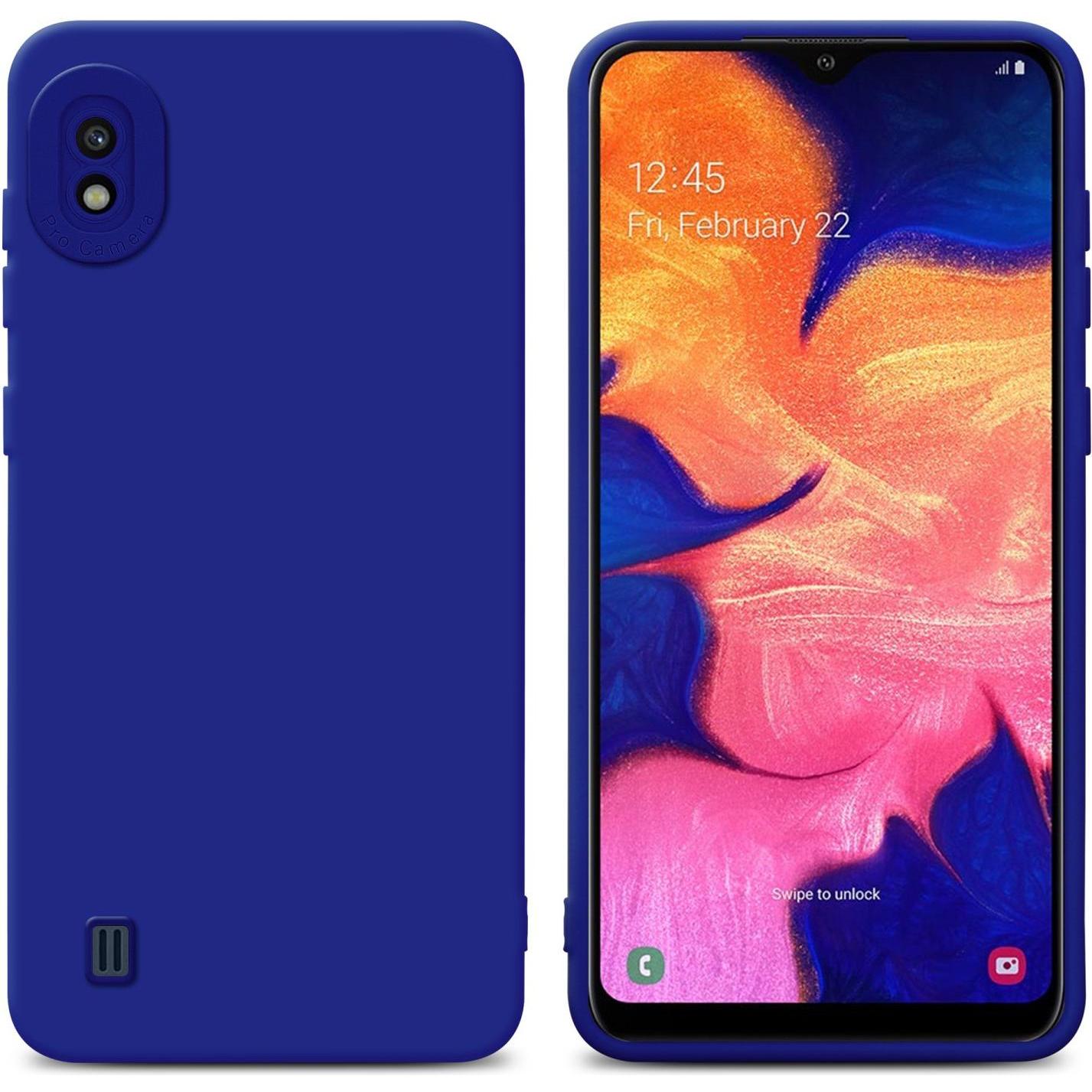 Cadorabo Hülle für Samsung Galaxy A10 im TPU Fluid LM162 Style (Samsung Galaxy A10), Smartphone Hülle, Blau