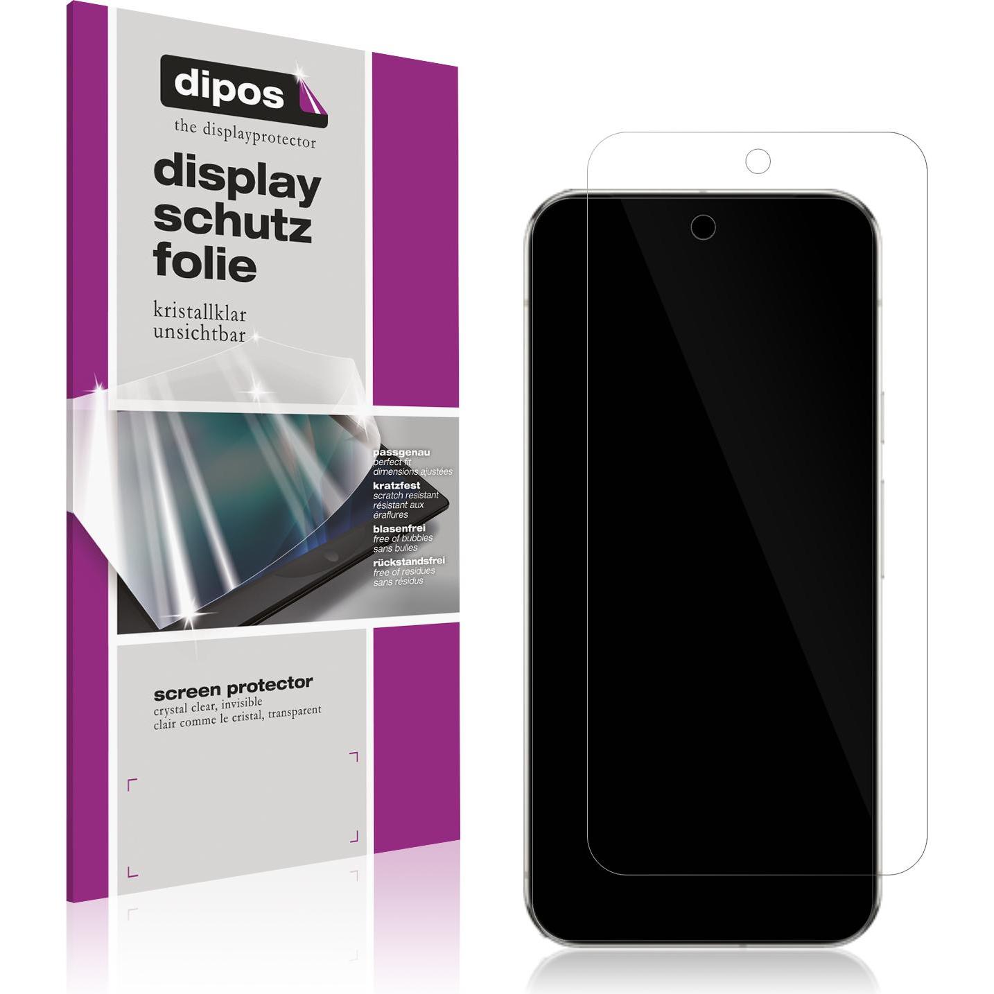 Dipos Schutzfolie Klar für Google Pixel 9 Pro XL (1 Stück, Google Pixel 9 Pro XL), Smartphone Schutzfolie, Transparent