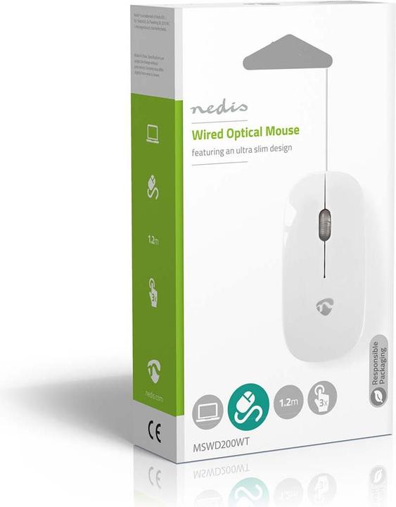 Actual product image Nedis MSWD200 Scroll wheel, PC mouse, PC/Mac, 2-way (Cable)