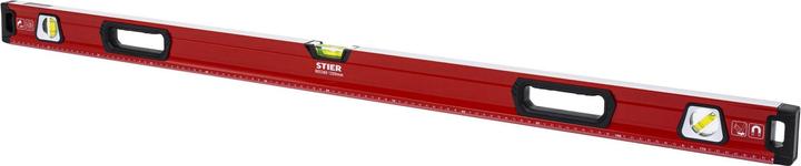 Actual product image Stier Premium spirit level with magnet and three vials 1200 mm ±0.5 mm/m (120 cm)