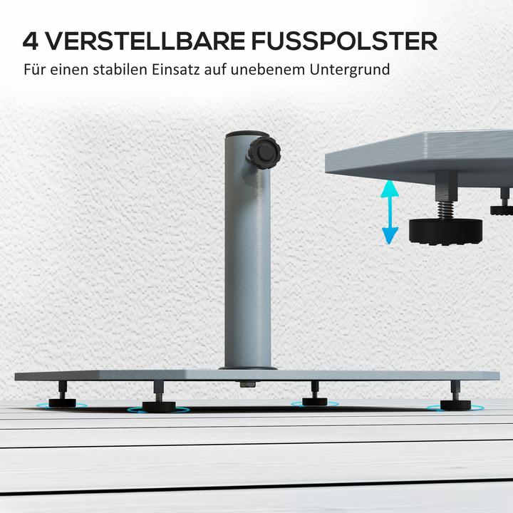 Produktbild Outsunny Schirmständer Metall Grau