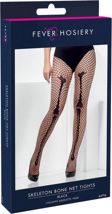 Actual product image Fever Womens/Ladies Skeleton Bone Net Tights