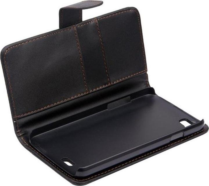 Produktbild König Design Handyhülle Tasche (Bookstyle) für Handy Wiko Lenny schwarz (Wiko Lenny)