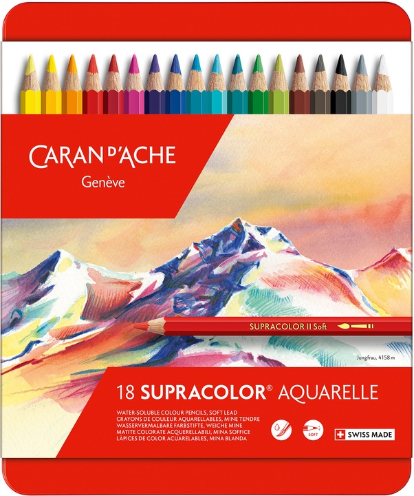 Image du produit Caran d'Ache Supracolor Aquarelle Metallschachtel (Multicolore, 18 x)