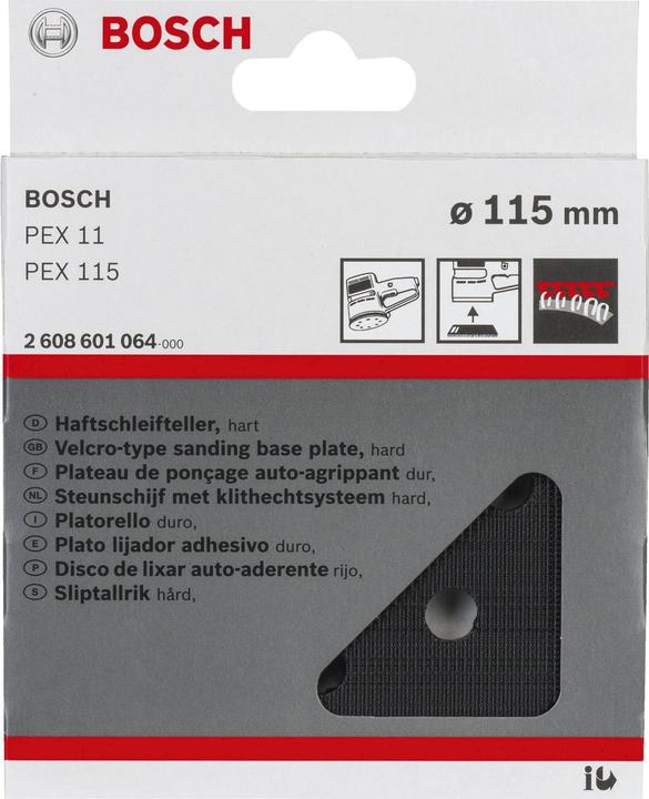 Produktbild Bosch Professional Zubehör Schleifteller hart, 115 mm, passend zu PEX 115 (Grob)