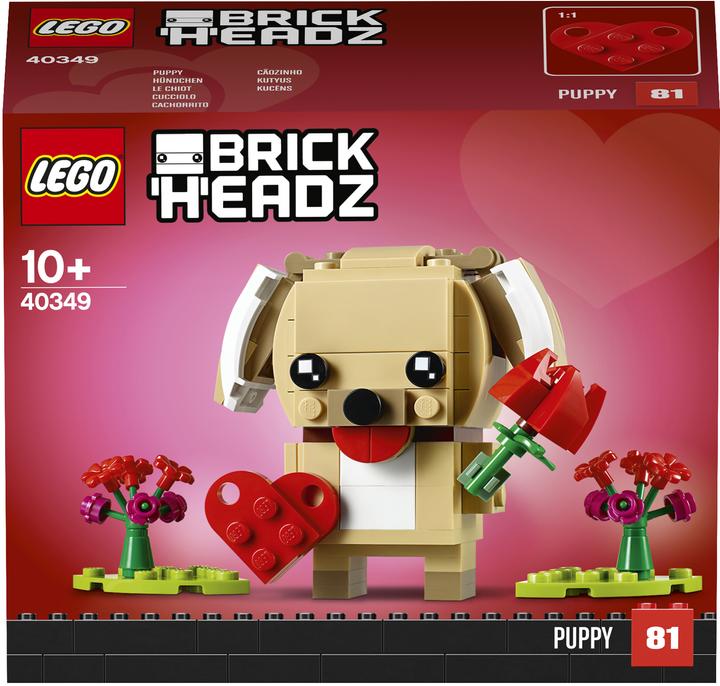 Produktbild LEGO Valentinstag-Welpe (40349, LEGO Brickheadz)