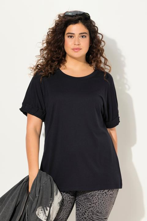 Immagine prodotto Ulla Popken T-shirt con modal e mezze maniche con ruche (46, 48)