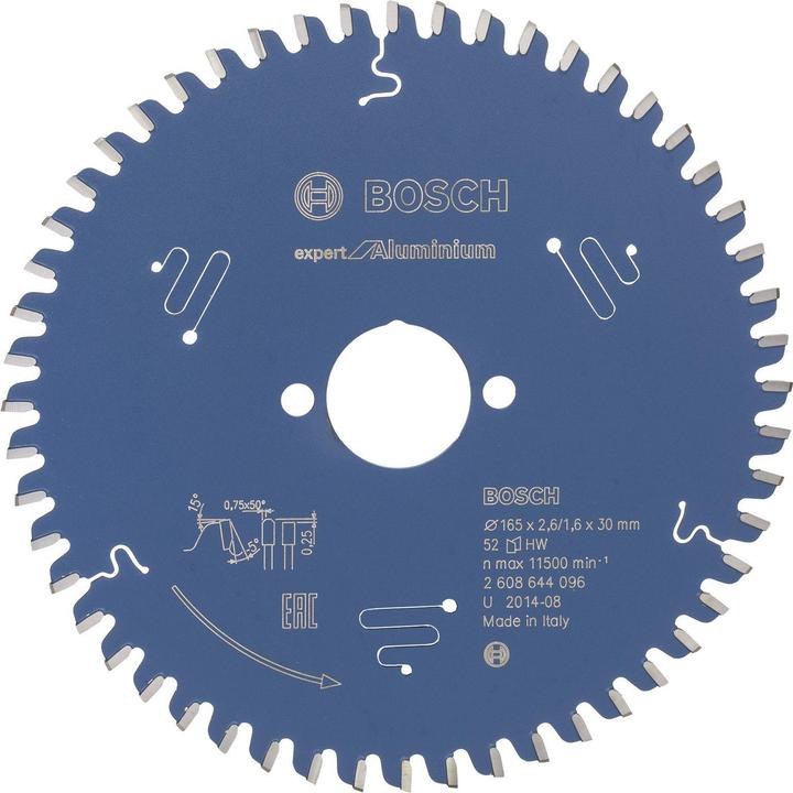 Actual product image Bosch Professional Zubehör Circular saw blade Expert for Aluminium, 165 x 30 x 2.6 mm, 52