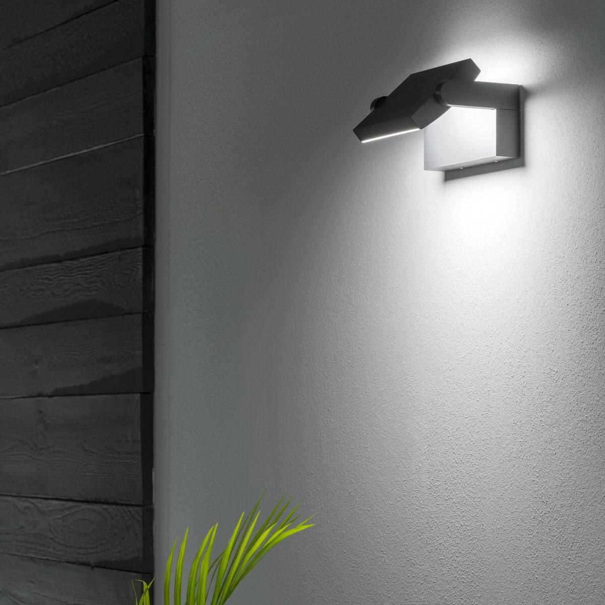 Thumbnail - Ideal lux, Gartenbeleuchtung, SWIPE LED Wandleuchte 20,5W Anthrazit IP54 warmweiss 287683 (2000 lm, IP54)