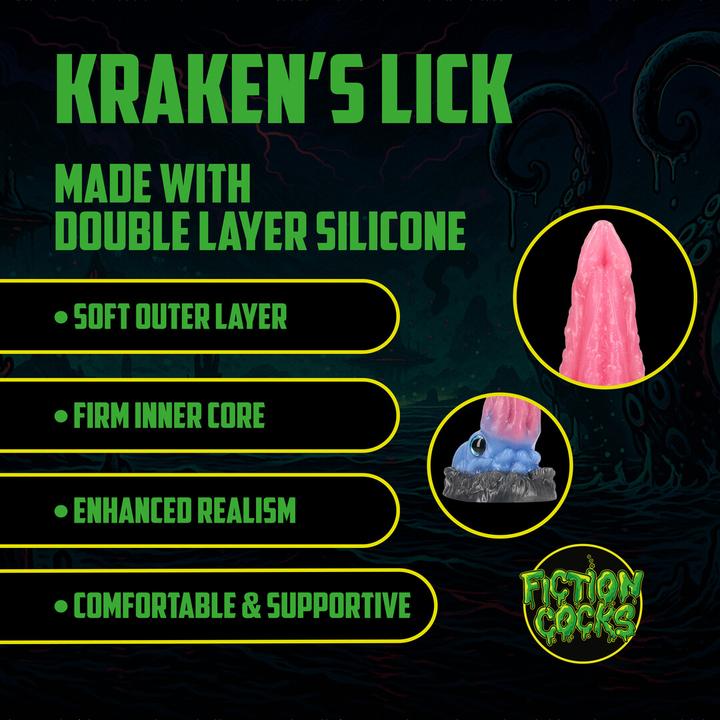 Produktbild Ouch! Kraken's Lick - Silicone Dildo - Blue/Red