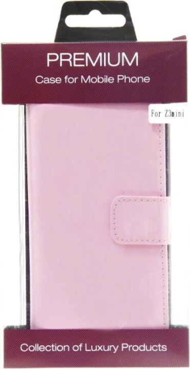 Produktbild NoName Slim Book Case Leather for Sony Xperia Z3 Compact pink (Sony Xperia Z3 Compact)
