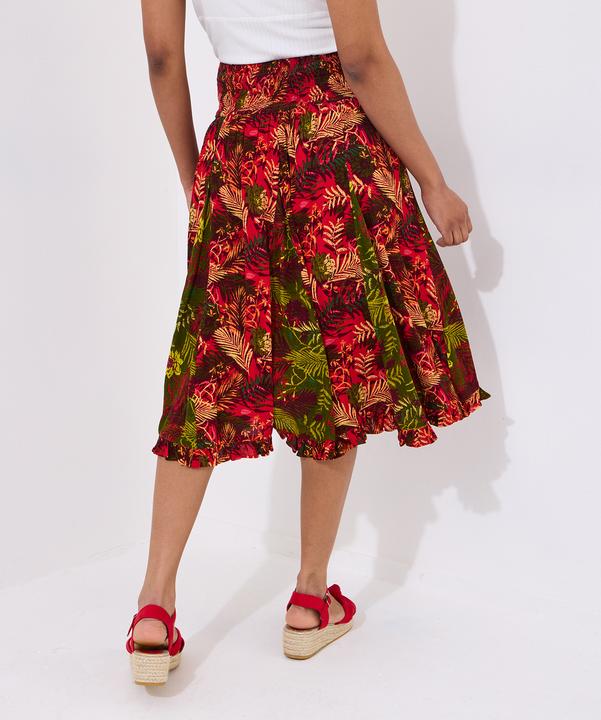Actual product image Joe Browns Palm Print Godet Skater Skirt (46)