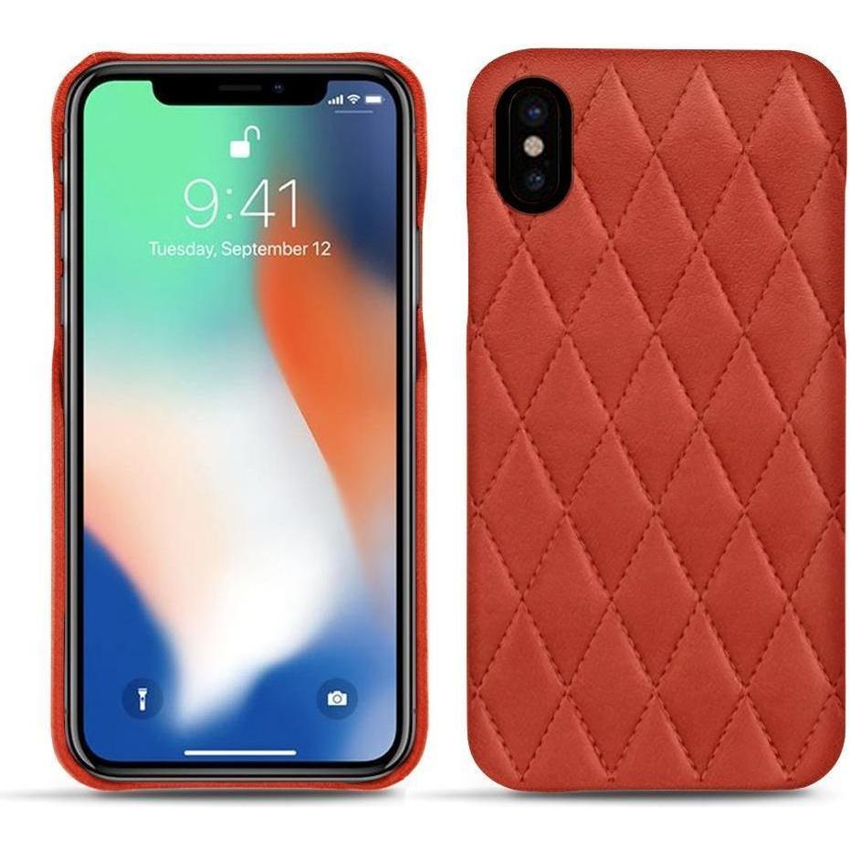 Noreve Lederschutzhülle (Apple iPhone XS Max), Smartphone Hülle, Orange