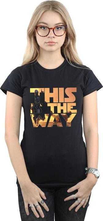 Immagine prodotto Star Wars The Mandalorian The Way Poster Text Maglietta Donna (S)