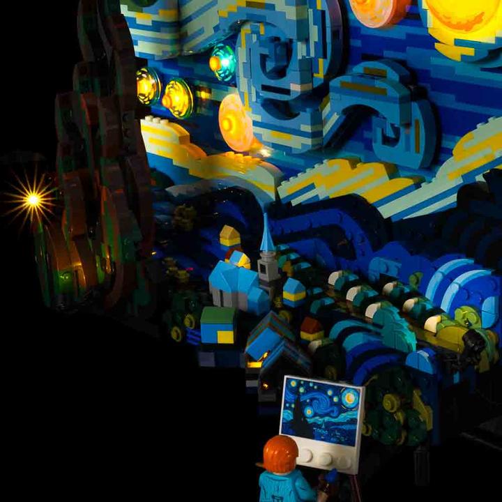 Image du produit Light my bricks LMB 2.0 Kit d'éclairage LED pour LEGO 21333 Vincent van Gogh - Nuit étoilée