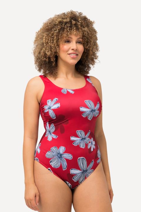 Produktbild Ulla Popken Badeanzug, Blüten, ohne Softcups, Raffung (62)