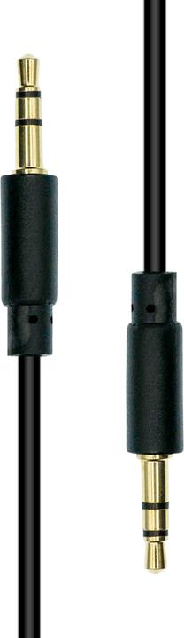 Actual product image ProXtend Mini-Jack 3-Pin Slim Cable M-M Black 2M (2 m, AUX cable)