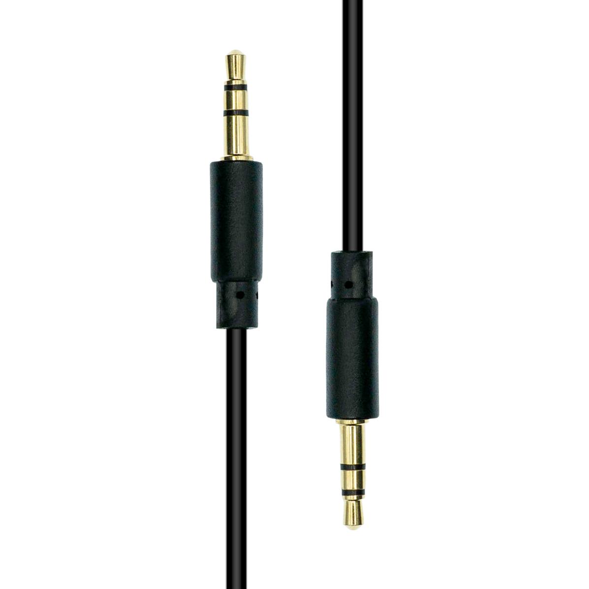 Thumbnail - ProXtend Mini-Jack 3-Pin Slim Cable M-M Black 0.5M (0.50 m), Audio Kabel