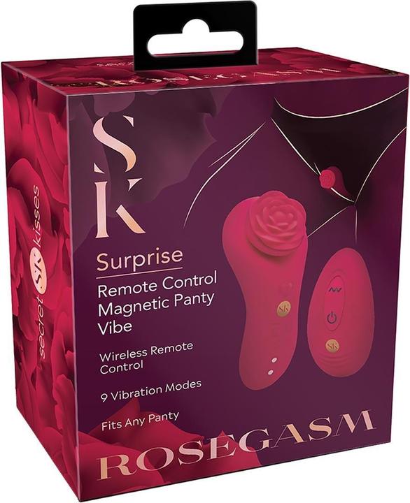 Actual product image Secret Kisses Rosegasm Rose Surprise Panty Vibe Vibrator One Size