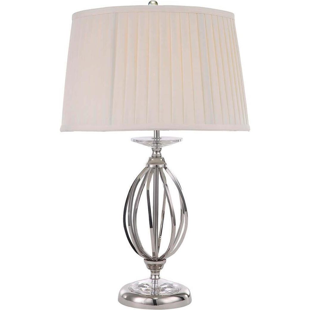 Elstead Lighting, Tischlampe, Aegean Tischleuchte E27 Poliertes Nickel Elfenbein (E27)