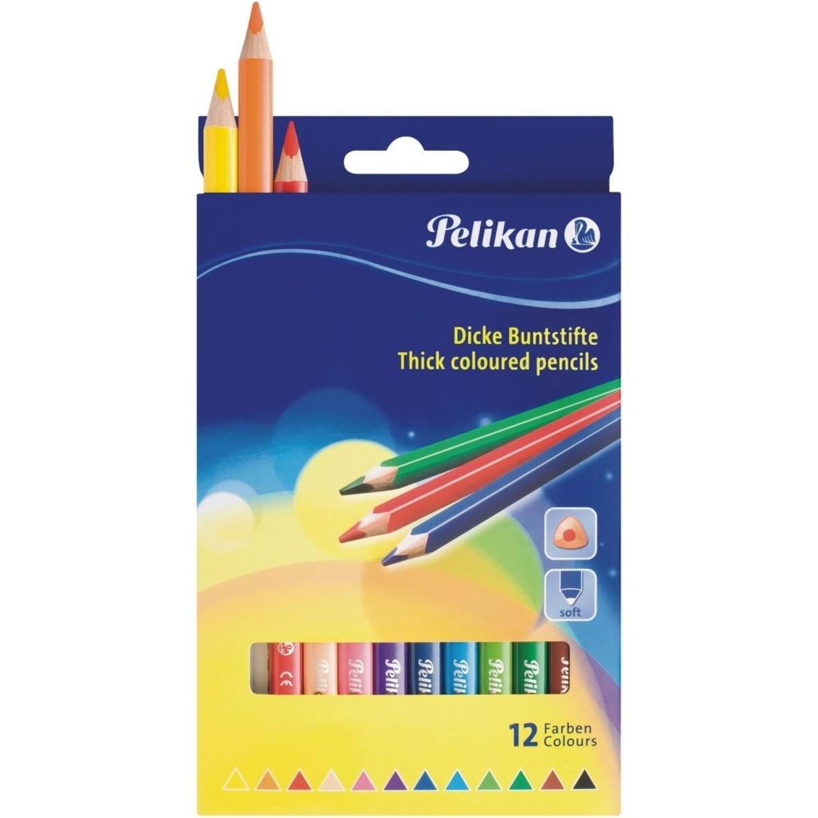 10x Pelikan, Malstifte, Buntstifte (Mehrfarbig, 12 x)