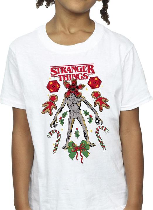 Produktbild Netflix Stranger Things Christmas Demogorgon TShirt Mädchen (128)