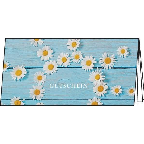 Sigel, Grusskarte + Briefpapier, 10 Gutscheine Daisy DIN lang (10 Stk.)