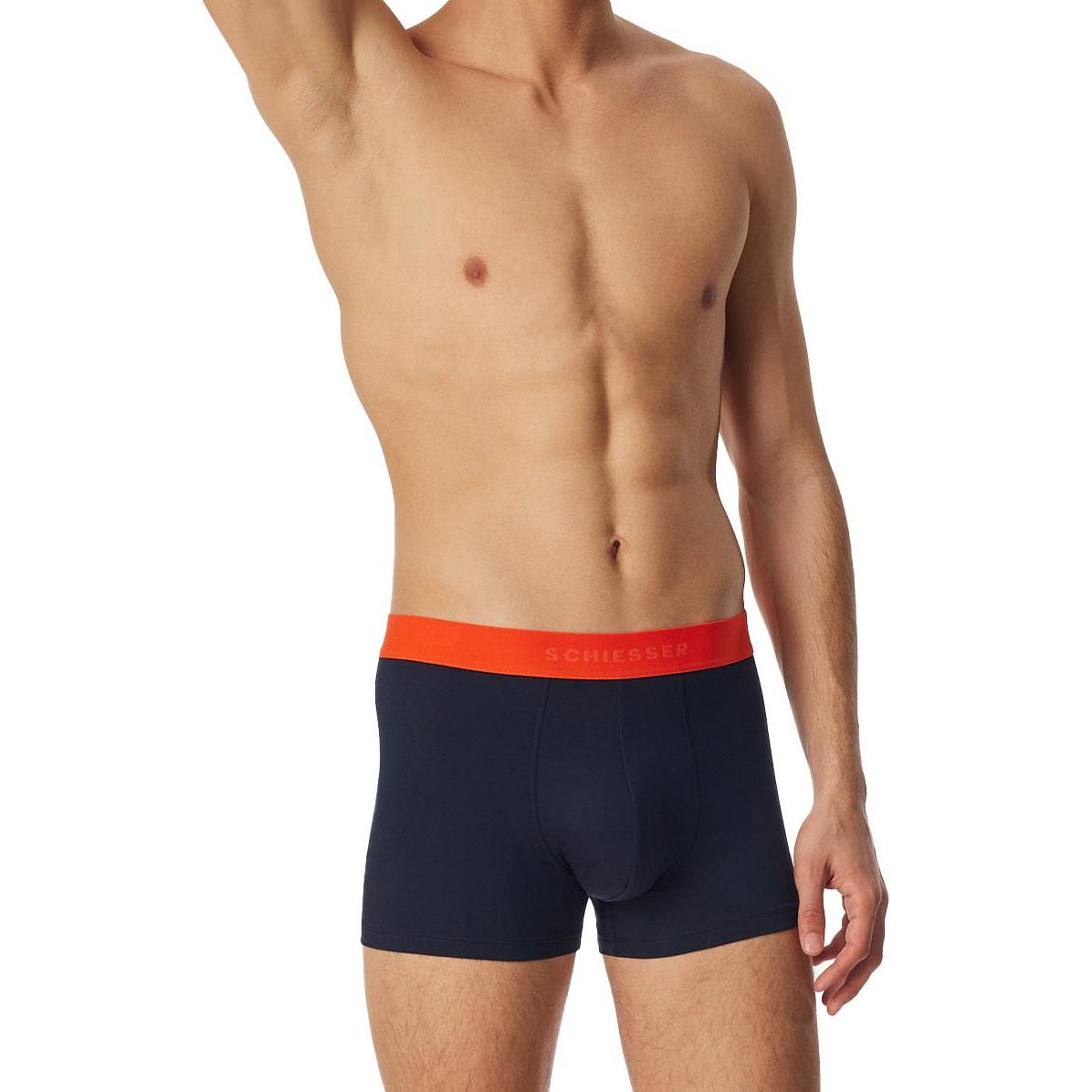 Thumbnail - Schiesser, Herren, Unterhosen, 10er Pack 95/5 Organic Cotton Retro Short / Pant, Blau, (M, 10er Pack)