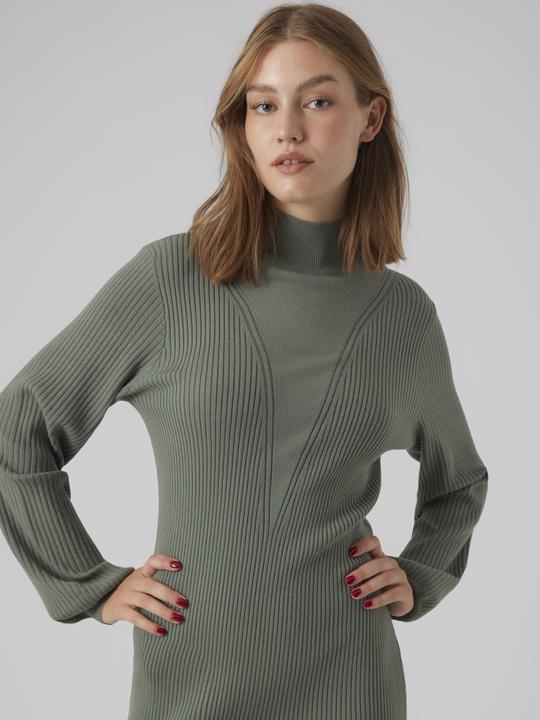 Actual product image Vero Moda VMRAINA LS HIGHNECK ABOVE KNEE DRESS GA Knitted Dress (M)