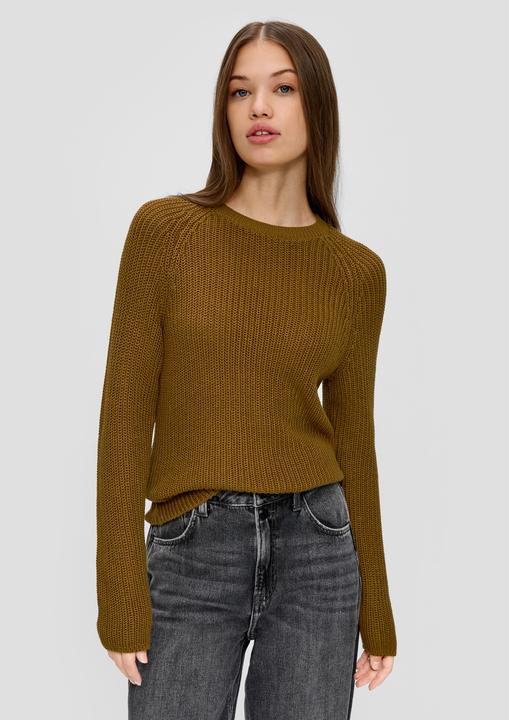 Produktbild s.Oliver Strickpullover Strickpullover aus Baumwollmix (XXL)