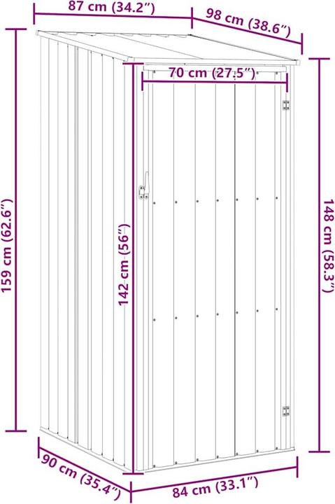 Actual product image vidaXL Gerätehaus