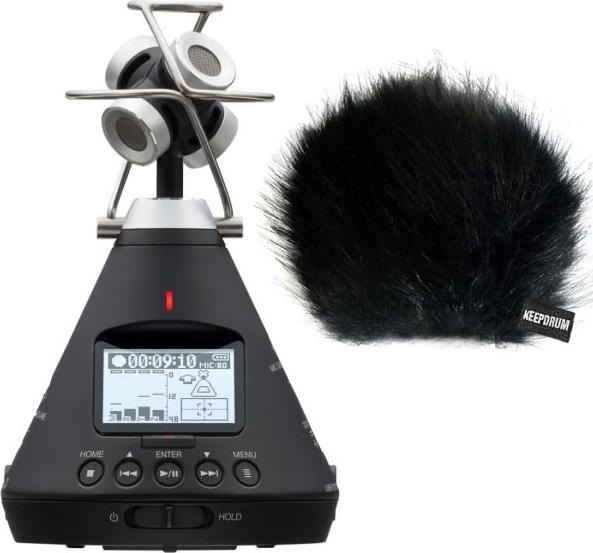 Actual product image Zoom H3-VR 360° audio recorder with fur windscreen (Various)