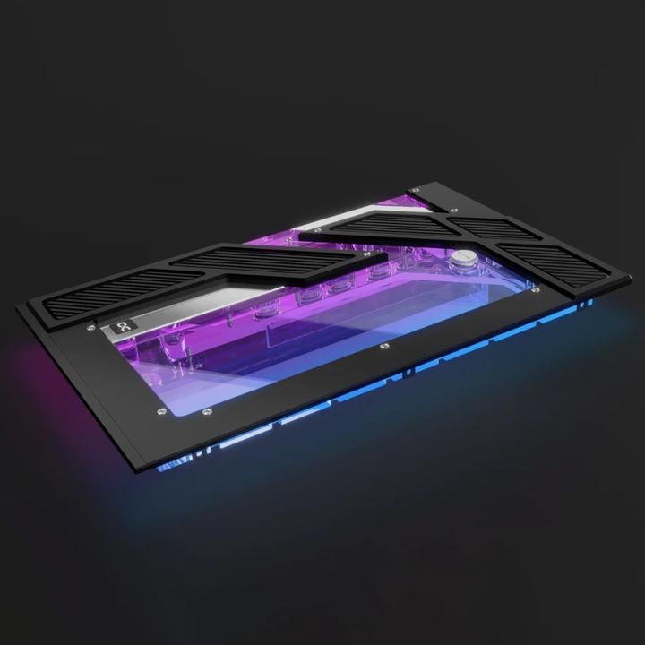 Actual product image Alphacool AGB Apex Distro Plate Y60 with D5 Apex Pump