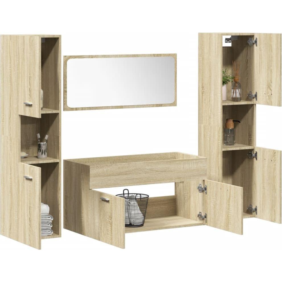 VidaXL, Badmöbelset, 4-tlg. Badmöbel-Set