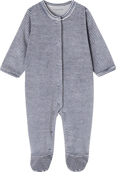 Actual product image Vertbaudet 2er-Pack Baby Samt-Strampler mit Schrift Oeko-Tex (80)