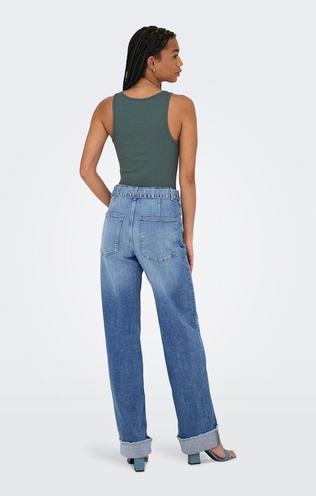 Actual product image Only ONLZADDIE Hohe Taille Weiter Beinschnitt Jeans Jeans mit weitem Bein (L)