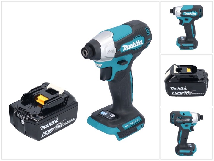 Produktbild Makita DTD 157 G1 Akku Schlagschrauber 18 V 140 Nm 1/4" Brushless + 1x Akku 6,0 Ah - ohne Ladegerät (Akkubetrieb)
