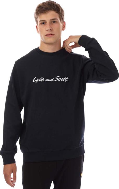 Actual product image Lyle and Scott Mens Script Sweatshirt (M)
