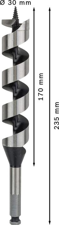 Produktbild Bosch Professional Zubehör PRO Wood Holzschlangenbohrer, 30 x 170 x 235 mm (11.1 mm)