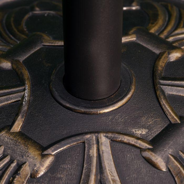 Image du produit Swisshandel24 Pied de parasol 13 kg Ø35/Ø38/Ø48mm plastique + ciment bronze antique Ø48 x 34 cm