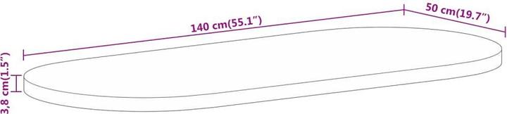Produktbild vidaXL Tischplatte (140 x 50 cm)