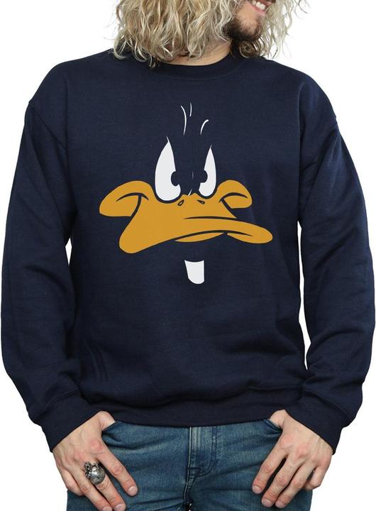 Produktbild Looney Tunes Mens Daffy Duck Face Sweatshirt (L)