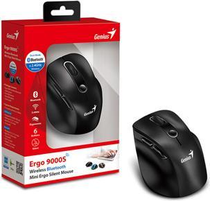Produktbild Genius Ergo 9000S/Ergonomická/Optická/Pro praváky/2 400 DPI/Bezdrátová USB + Bluetooth/Černá (Kabellos)