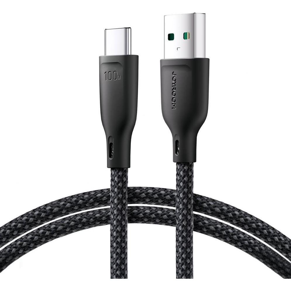 Joyroom Multi-Color Series SA34-AC6 USB-A/USB-C-Kabel 100 W, schnelle Übertragung, 1 m – Schwarz (1 m, USB 3.0), USB Kab...