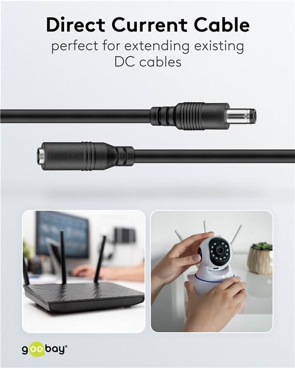 Produktbild Goobay Spannungsversorgungs-Verlängerungskabel (3 m)