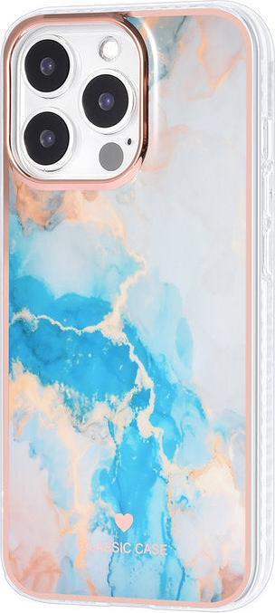 Actual product image UNIQ Accessory Case iPhone 13 Pro - Hardcase protective cover Marble blue No.226 (Apple iPhone 13 Pro)