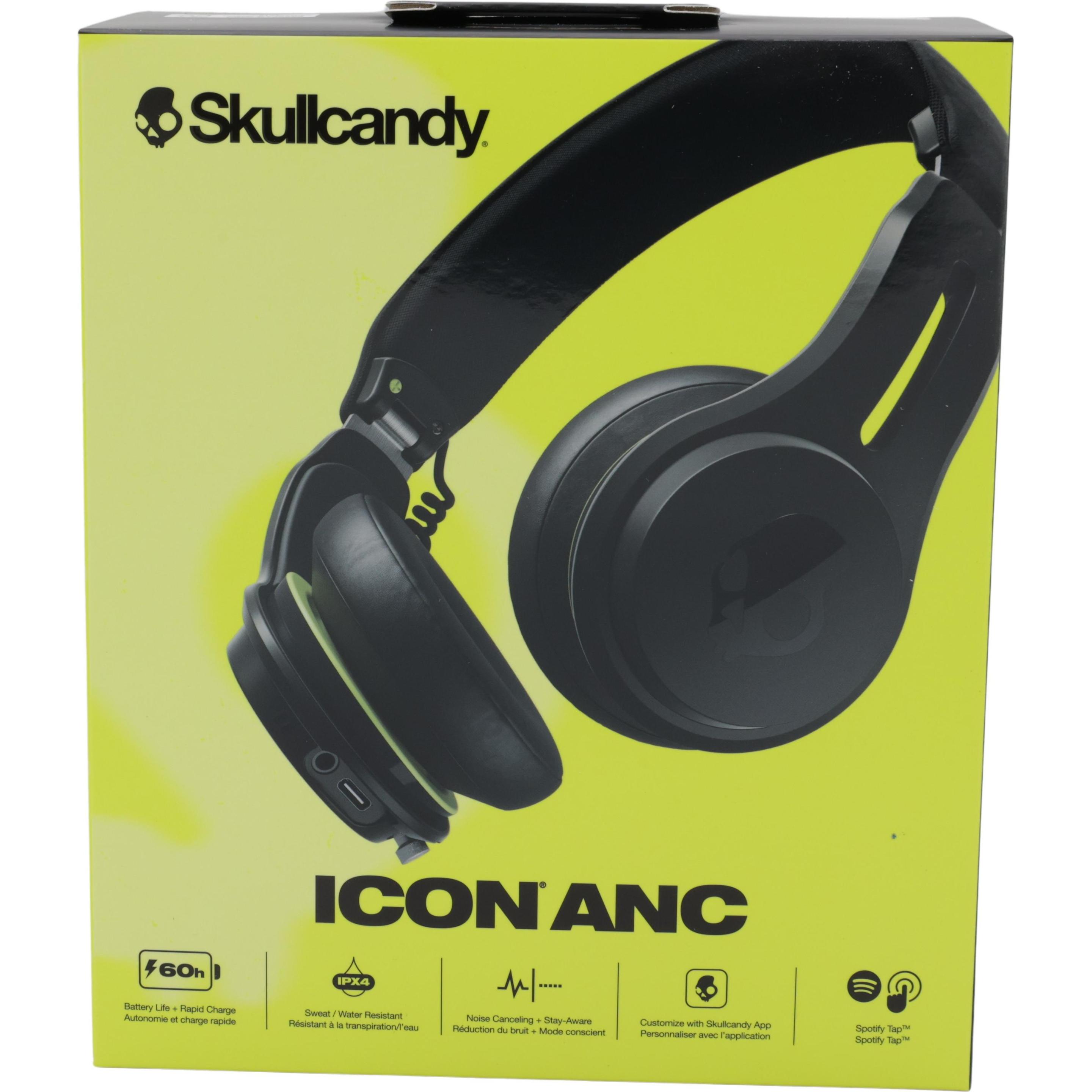 Skullcandy Nero Icon (Anc, 50 H, Cablato, Senza Fili), Cuffie,